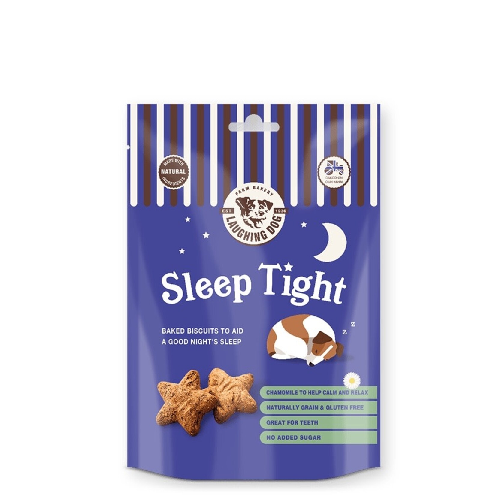 Laughing Dog Grain Free Sleep Tight Night Time Chamomile Dog Treats, 125g