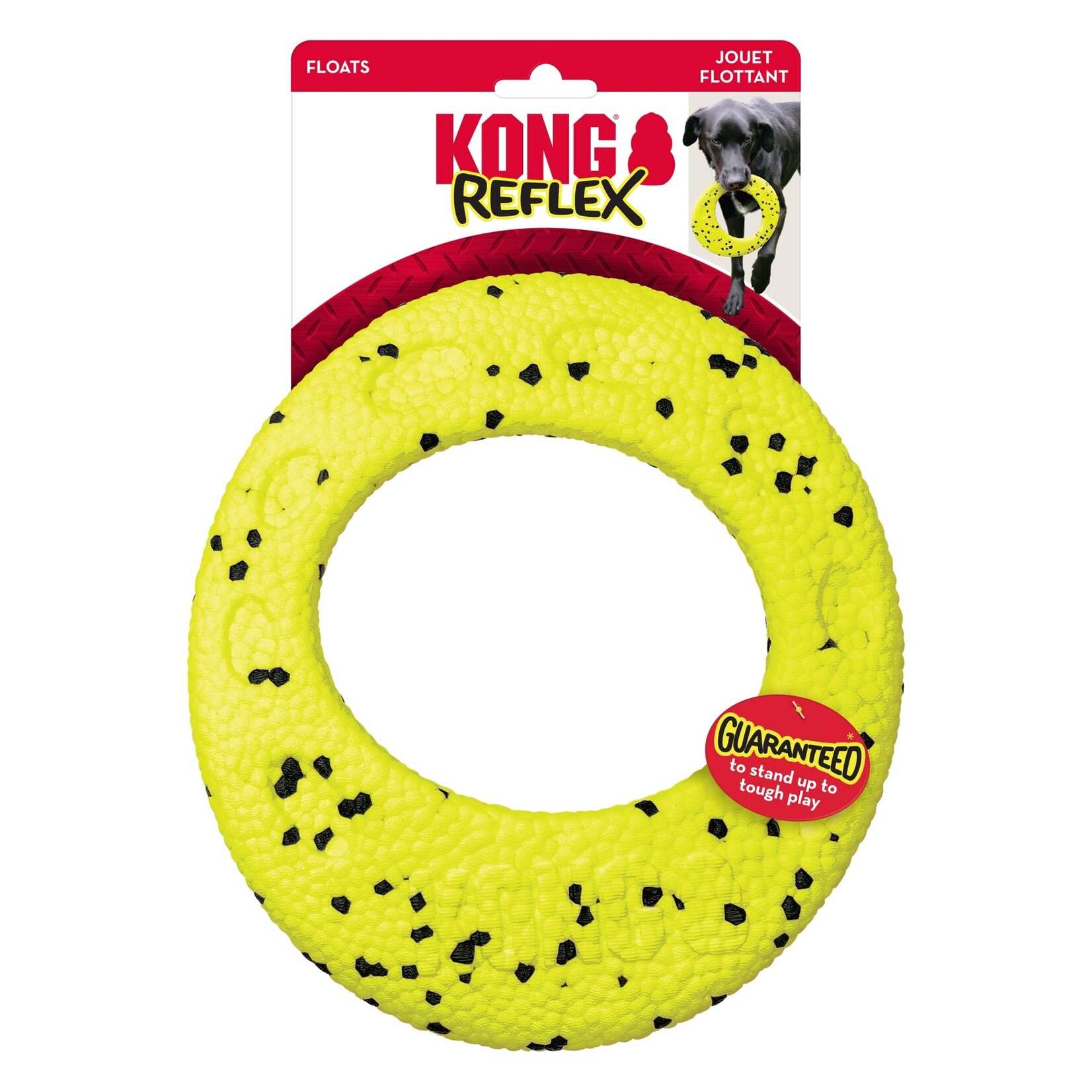 KONG Reflex Flyer Bouncy Flexible Floating Rugged Dog Toy