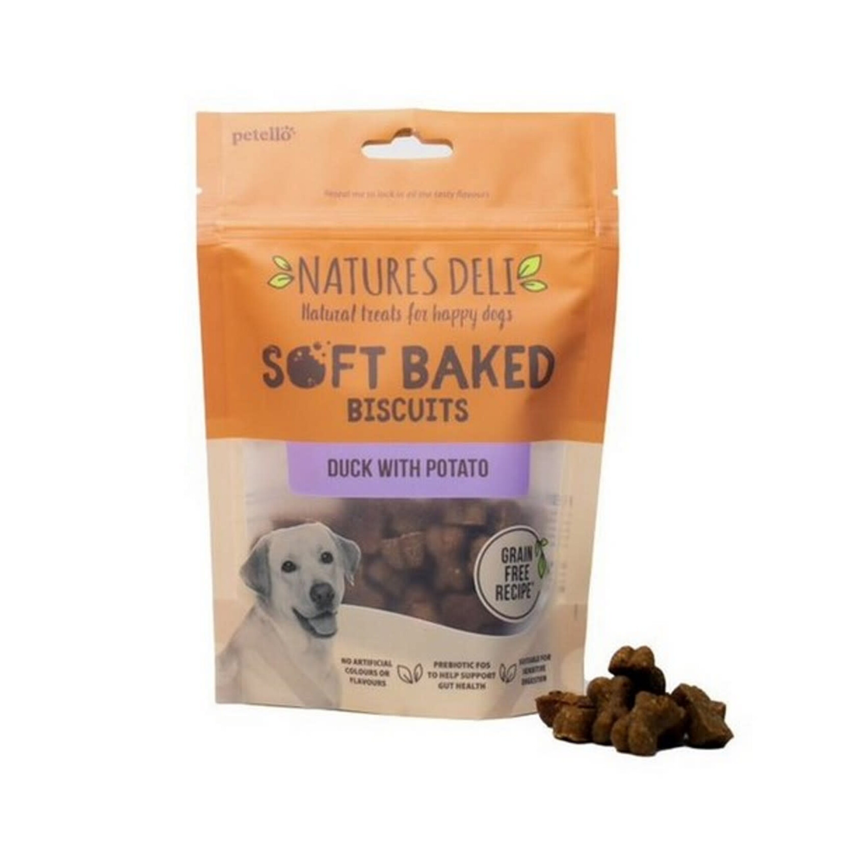 petello Natures Deli Soft Baked Duck with Potato Grain Free Dog Treat, 100g