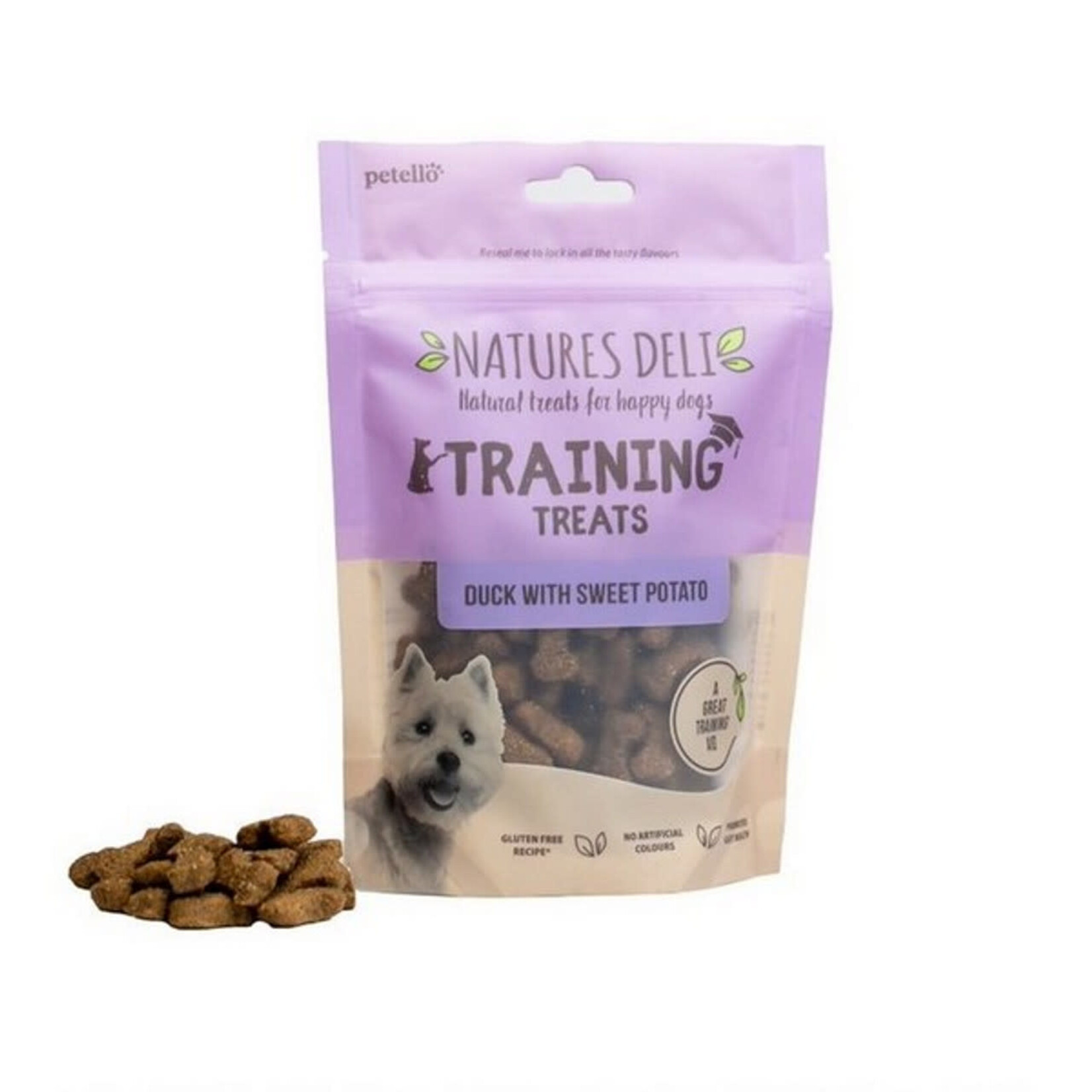 petello Natures Deli Duck with Sweet Potato Grain Free Dog Training Treats, 100g