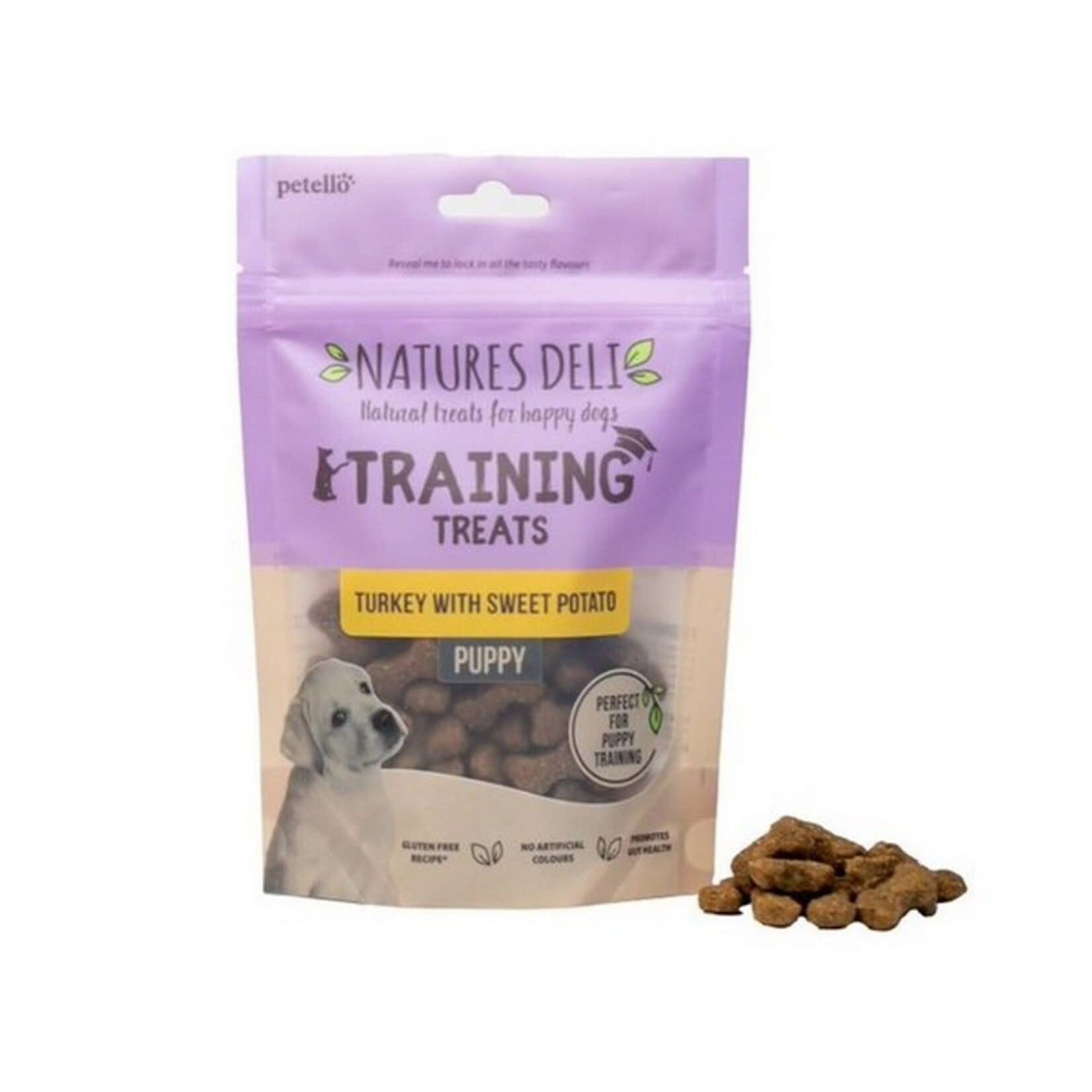 petello Natures Deli Turkey with Sweet Potato Gluten Free Puppy Training Treats, 100g
