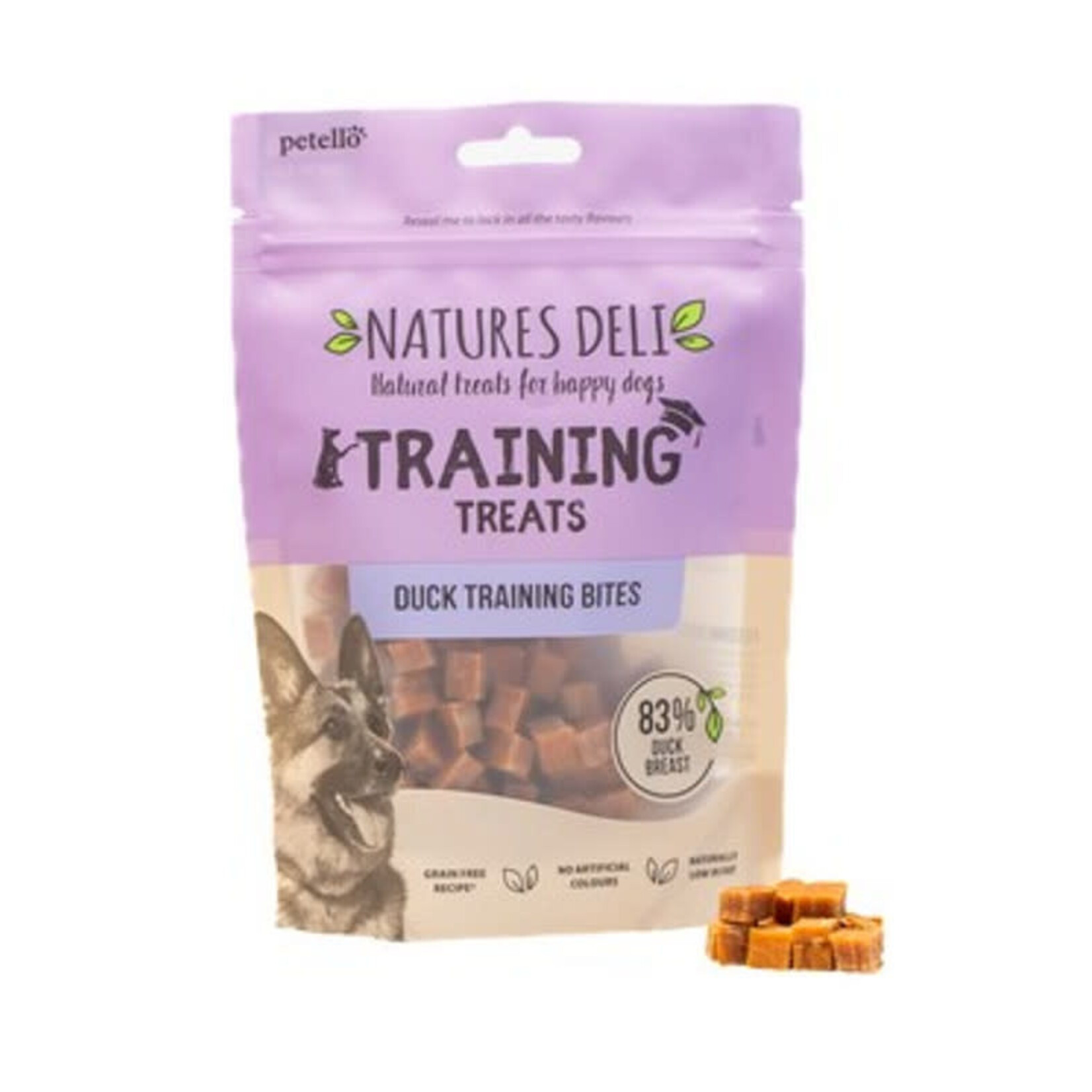 petello Natures Deli Duck Training Bites Grain Free Dog Chew Treats, 100g