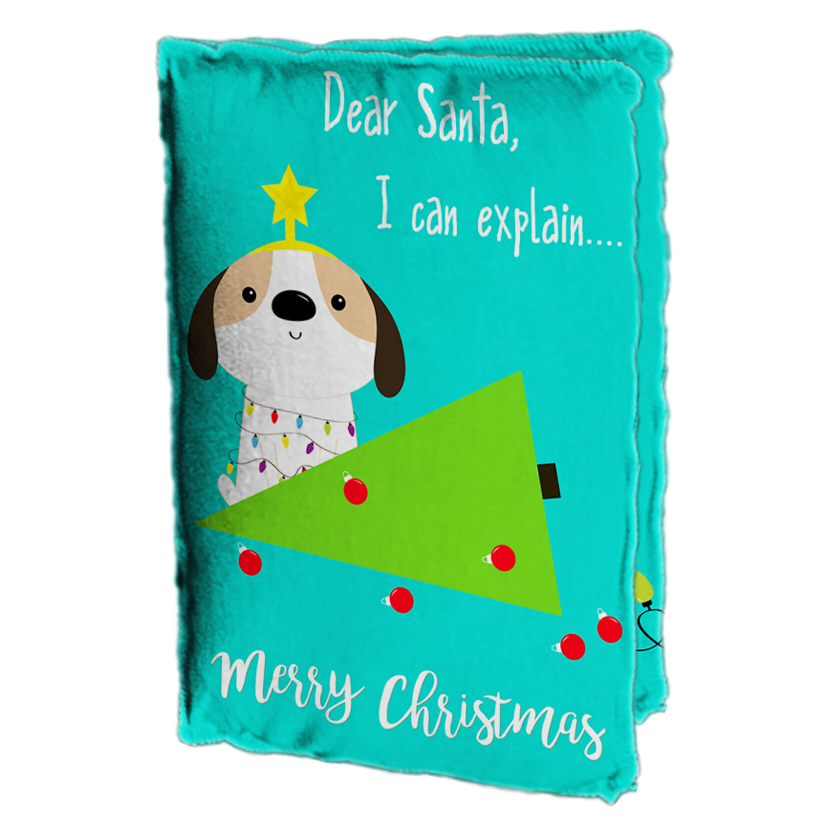 James & Steel Dear Santa Christmas Cards Plush Dog Toy