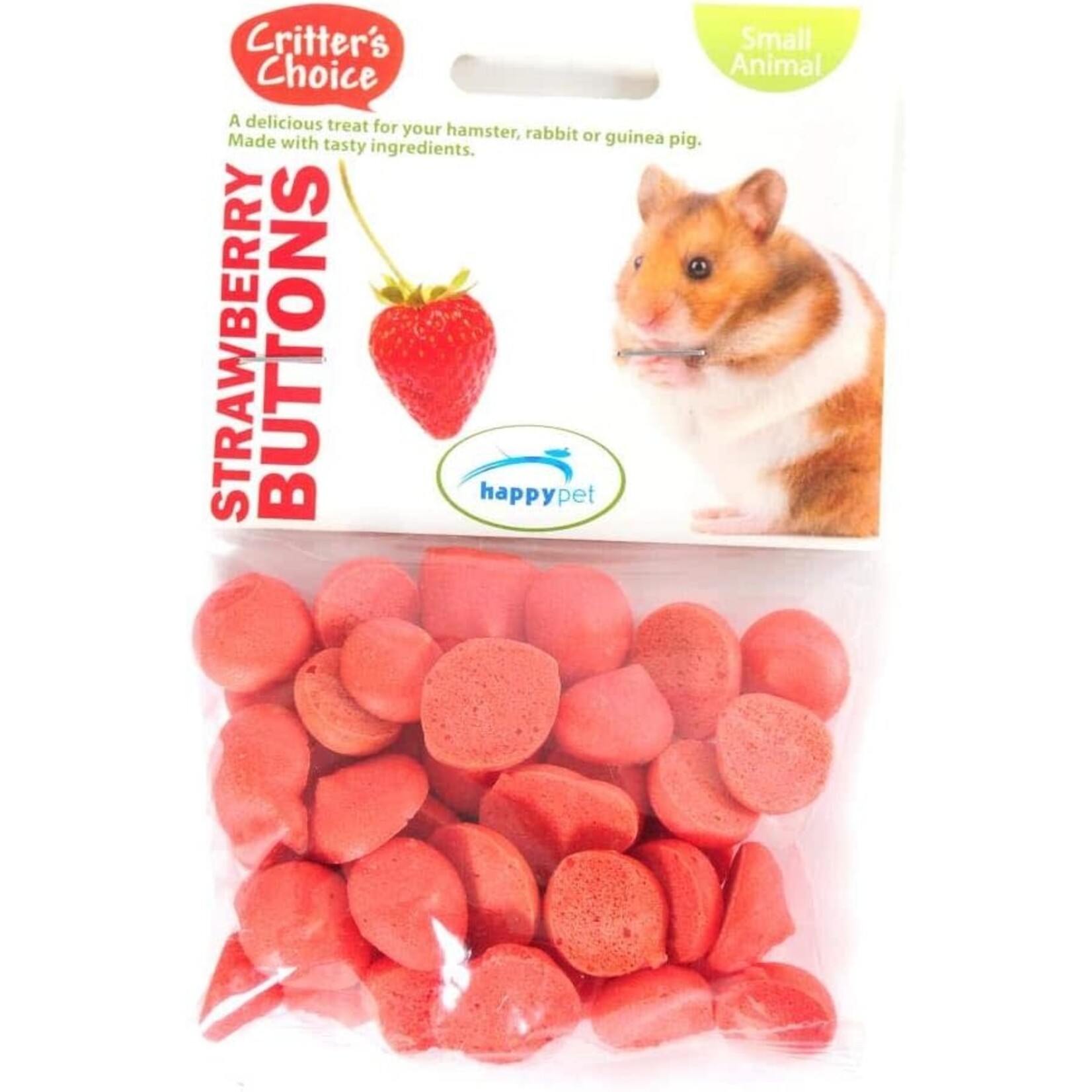Happy Pet Critter's Choice Small Animal Strawberry Buttons Treats