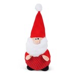 Zöon Super Bouncy Santa Squeaky Plush Christmas Dog Toy