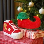 Zöon Festive Choo-Shoo Squeaky Plush Christmas Dog Toy, Assorted