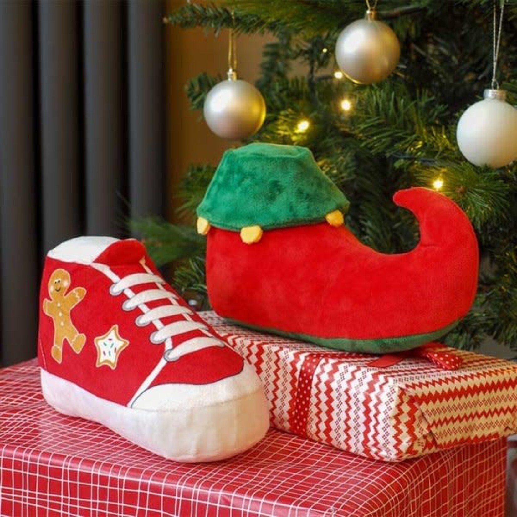 Christmas on sale dog slippers