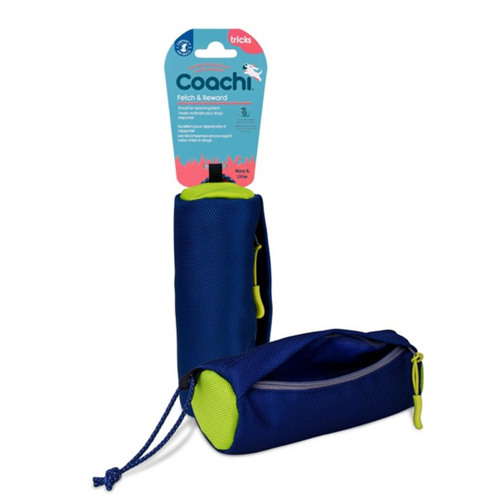 Company of Animals Coachi Fetch & Reward Navy & Lime for Dogs