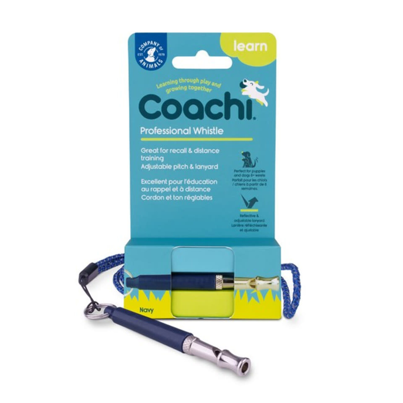 Company of Animals Coachi Professional Dog Training Whistle, Navy