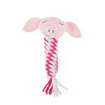 Rosewood Pig in Blanket Christmas Rope Dog Toy