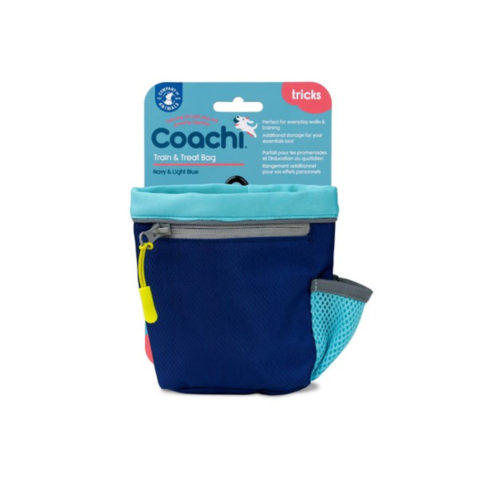 Company of Animals Coachi Dog Train & Treat Bag in Navy & Light Blue