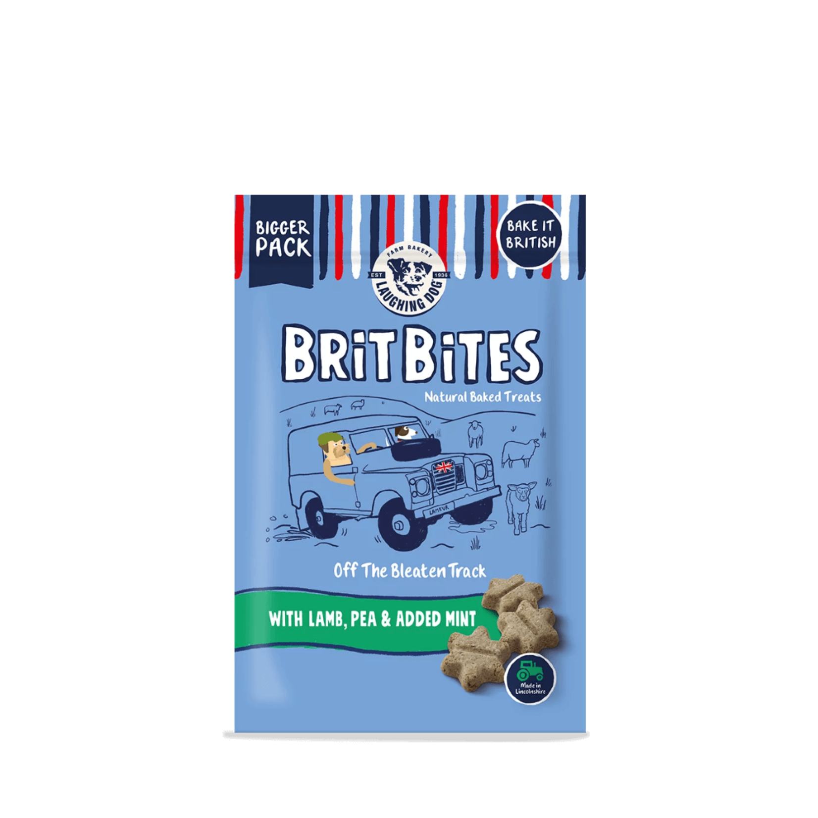 Laughing Dog BritBites Natural Baked Wheat Free Lamb, Pea & Mint Dog Treats, 175g