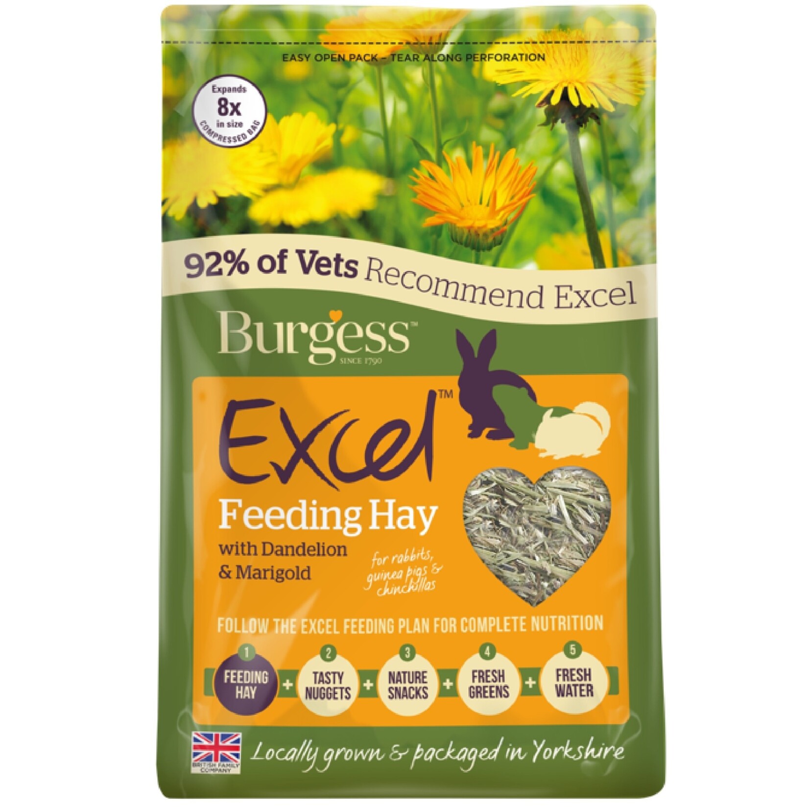 Burgess Excel Feeding Hay with Dandelion & Marigold, 1kg