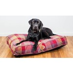 Snug & Cosy Highland Faux Wool Lounger Dog Bed, Mulberry