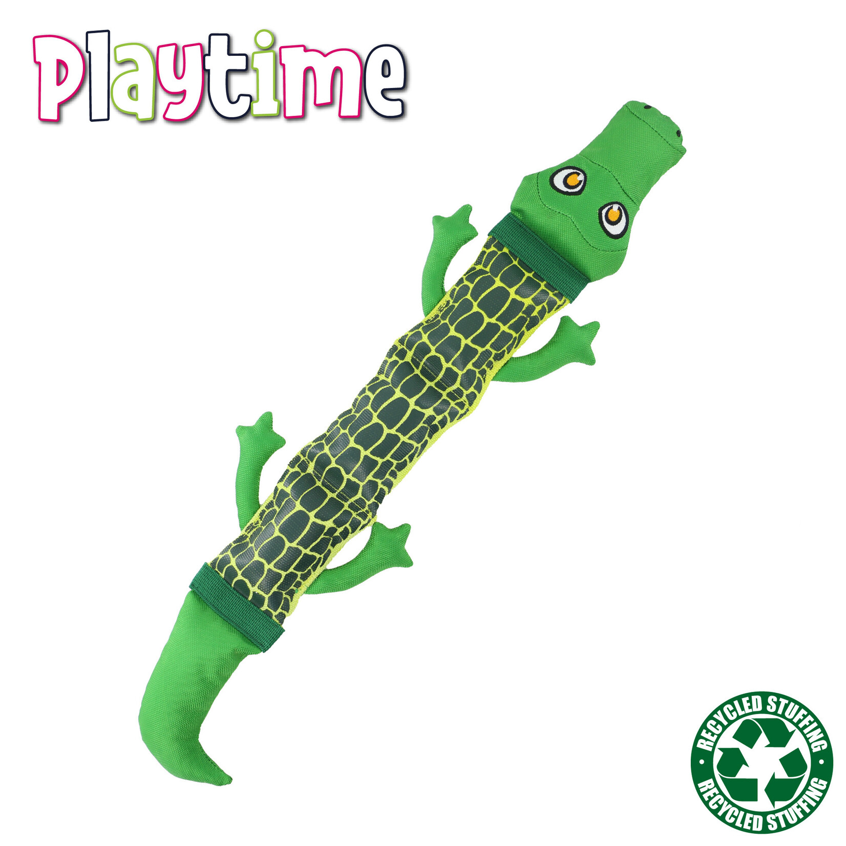 Ancol Tough Crocodile Squeaky Dog Toy with Recycled Stuffing, 70cm