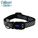 Ancol Adjustable Dog Collar Made From Recycled Materials, Checkerboard