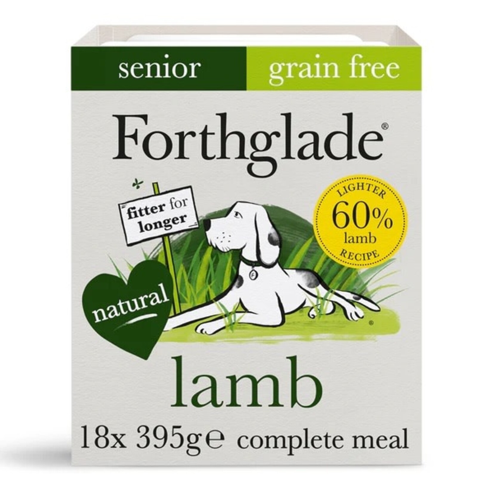 Forthglade Complete Senior Grain Free Lamb with Butternut Squash & Vegetables Wet Dog Food, 395g