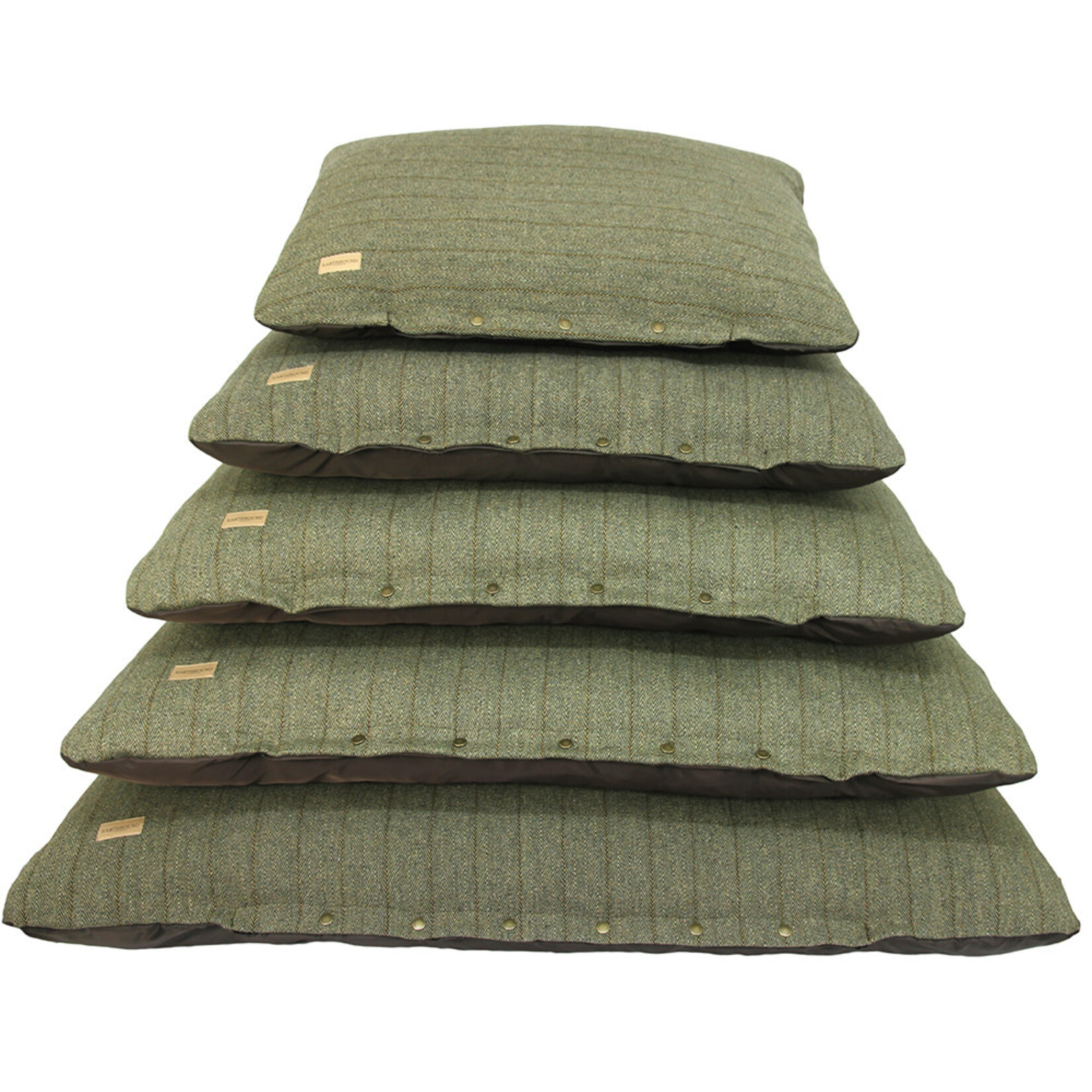 Earthbound Tweed Flat Pet Cushion, Green