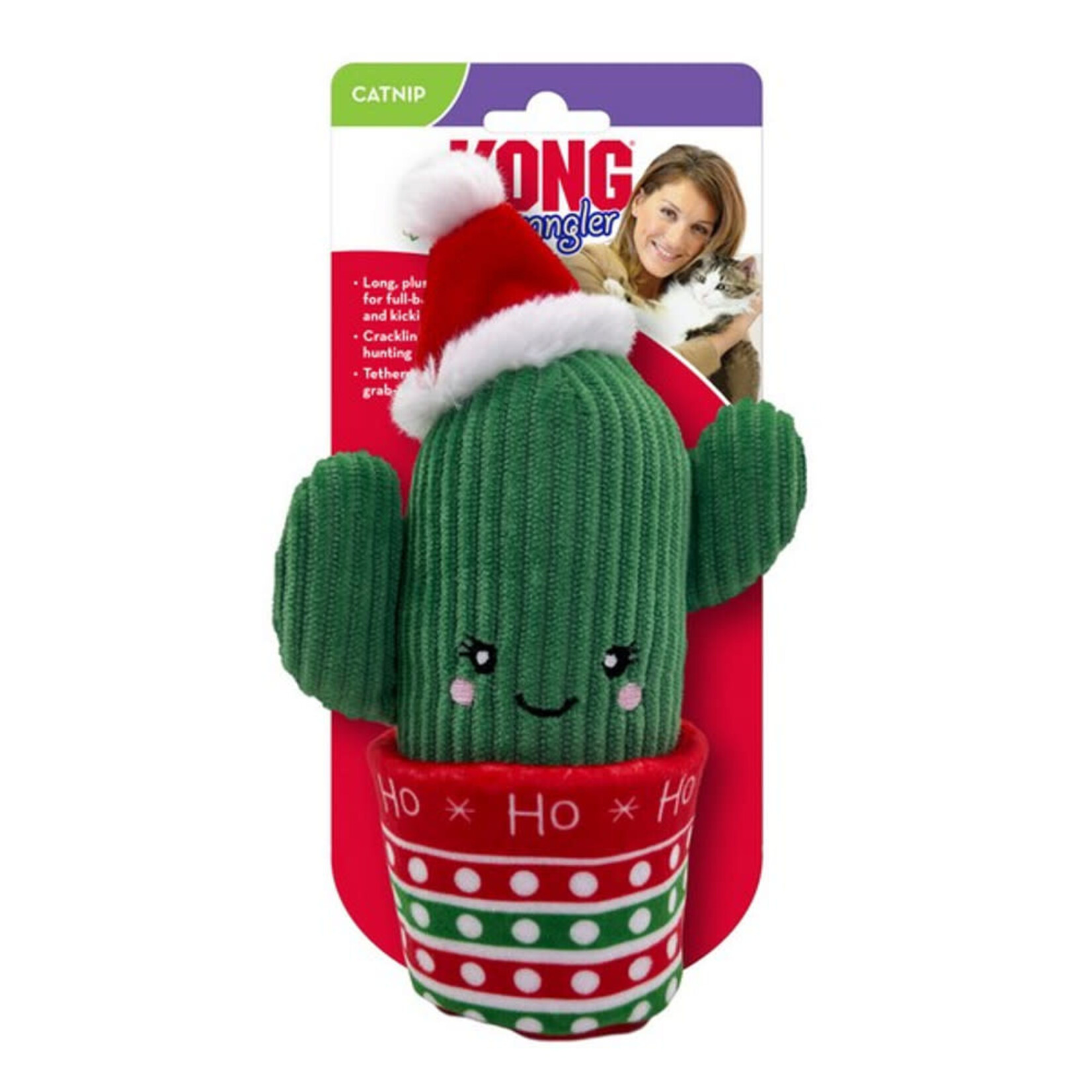 KONG Holiday/Christmas Wrangler Cactus Cat Toy