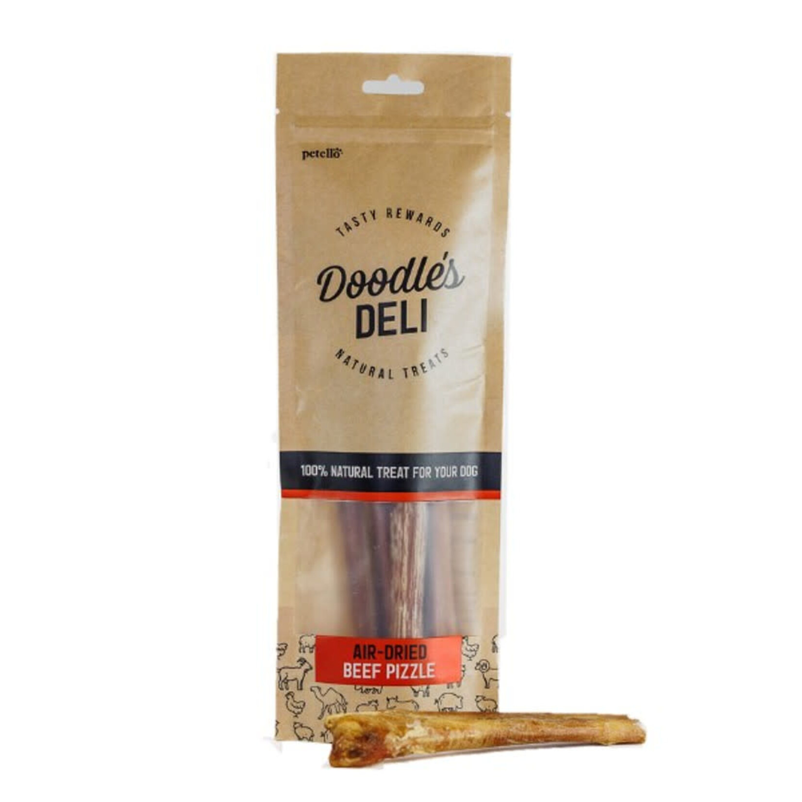 Doodle's Deli Air Dried Beef Pizzle Natural Dog Treats, 100g