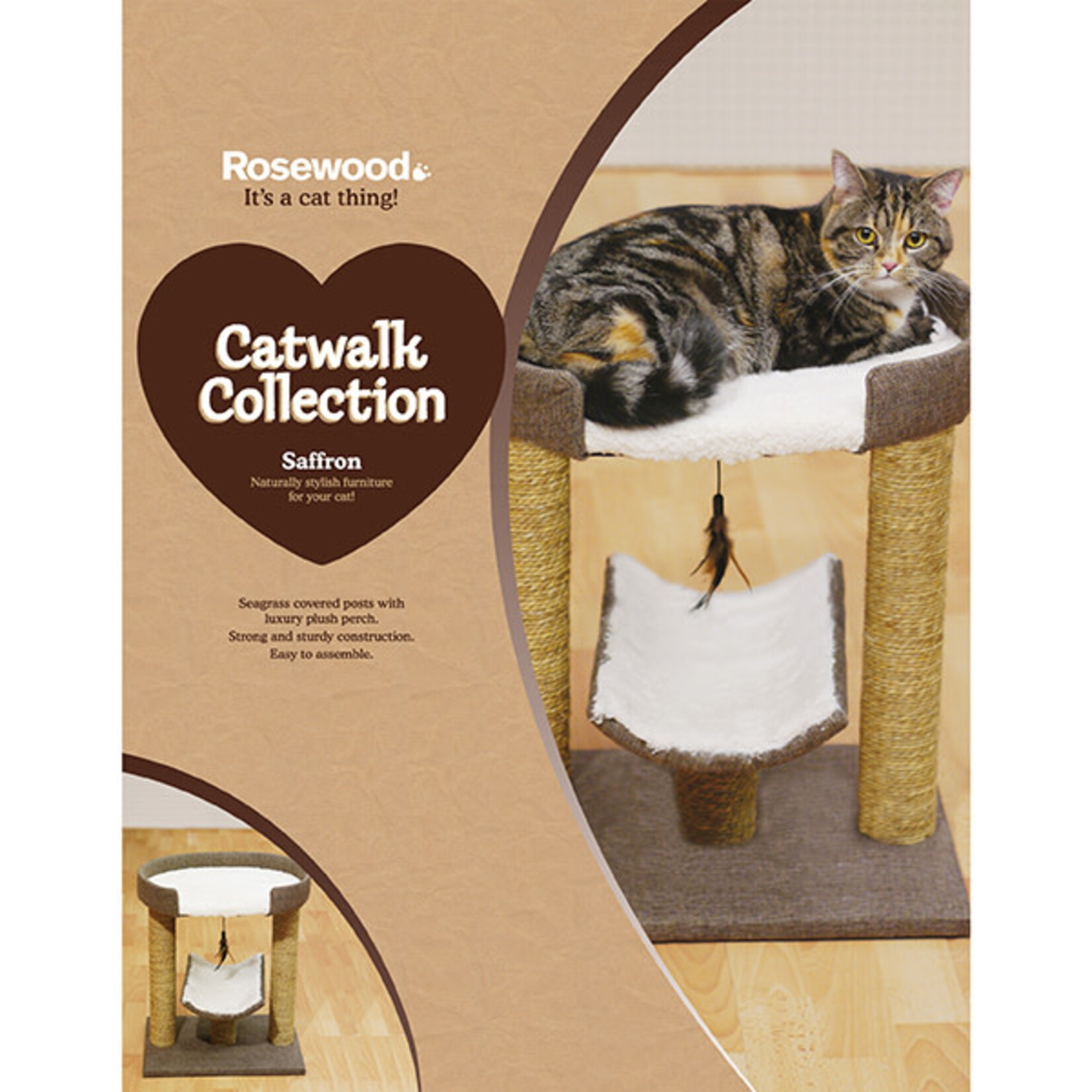 Rosewood Saffron Natural Seagrass Cat Scratching Post