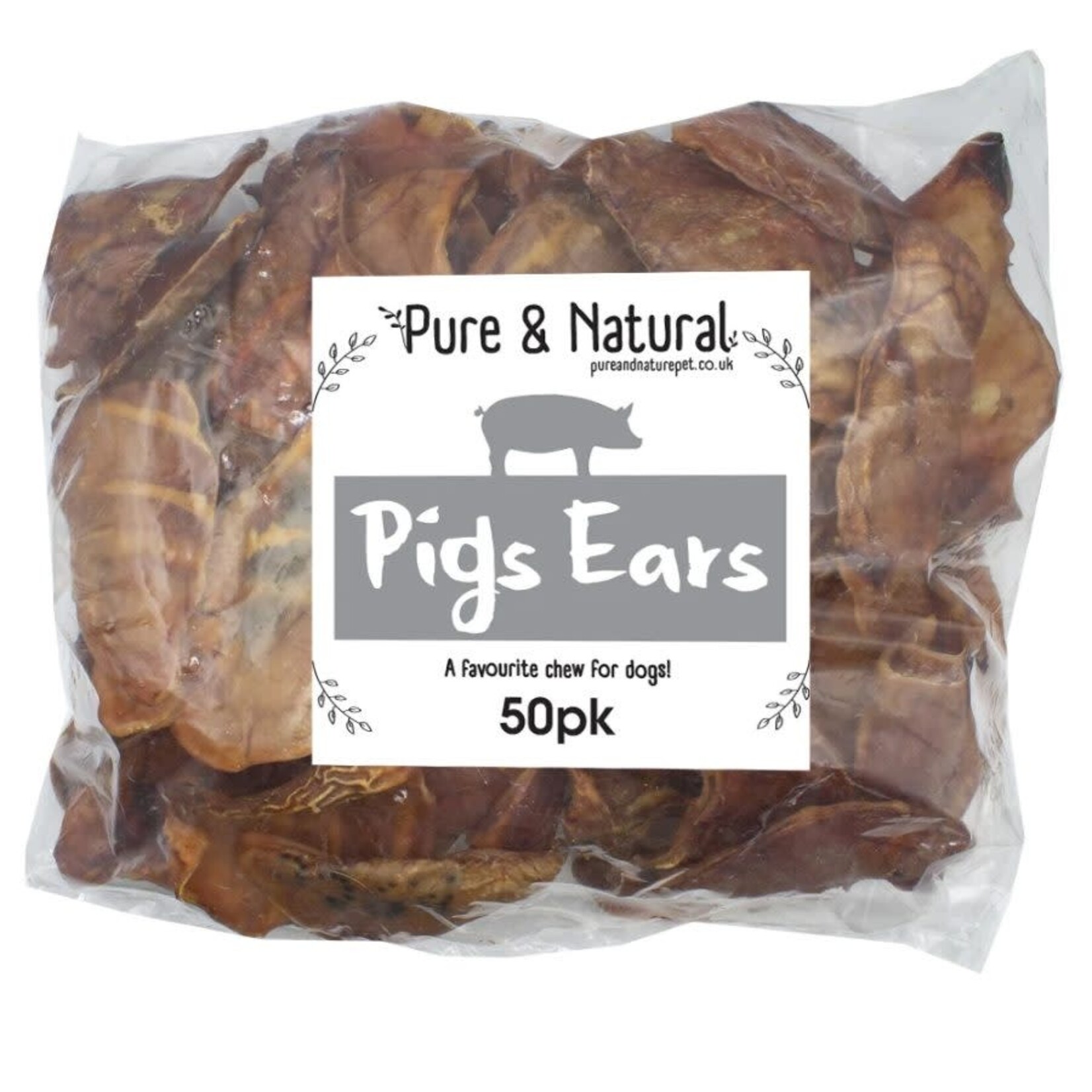 Pure & Natural Pig Ears, Bag of 50
