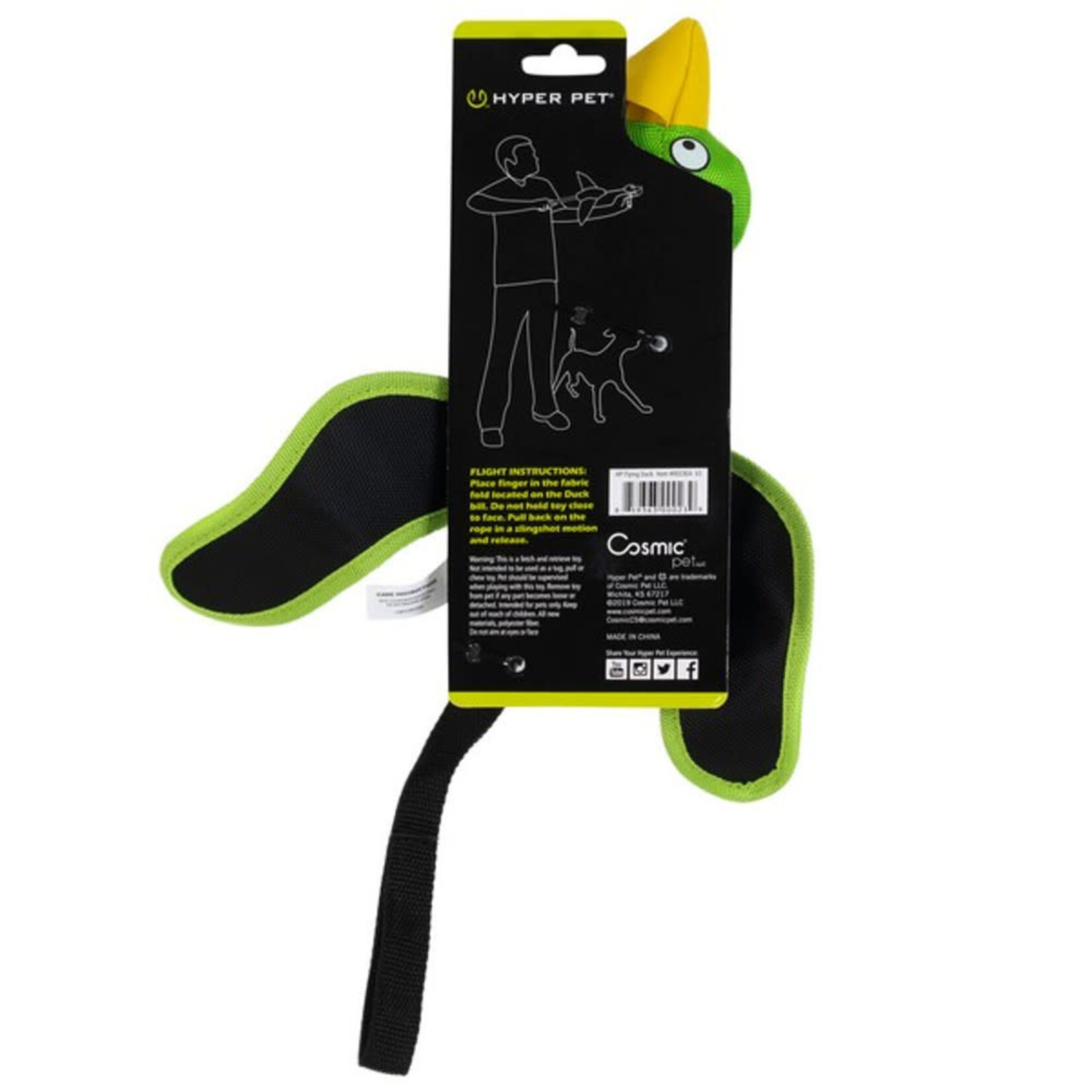 Hyper Pet Flying Duck Green Floating Dog Toy