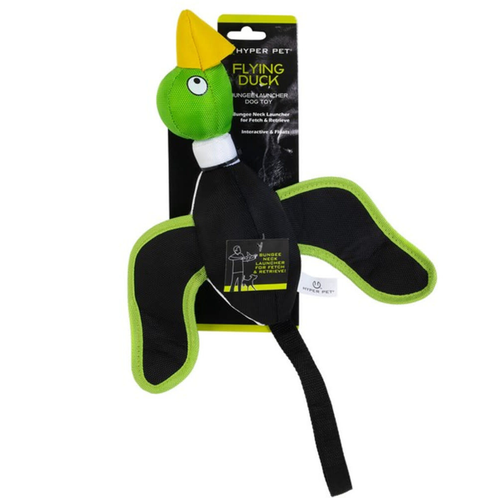 Hyper Pet Flying Duck Green Floating Dog Toy