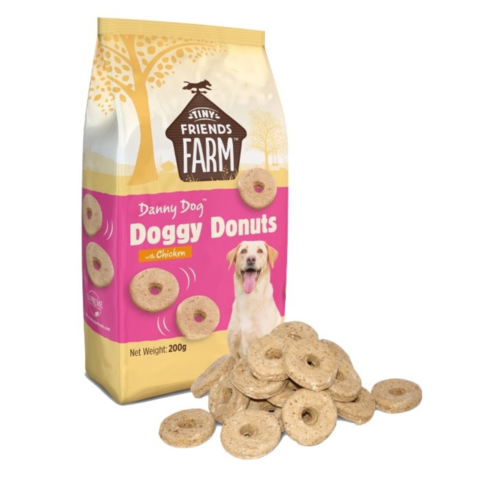 Supreme Tiny Friends Farm Danny Dog Doggy Donuts Chicken Treats, 200g