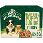James Wellbeloved Dog Grain Free Puppy Turkey in Gravy Pouch 12 x 90g