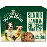 James Wellbeloved Dog Adult Senior Lamb and Chicken in Gravy Pouch 12 x 90g