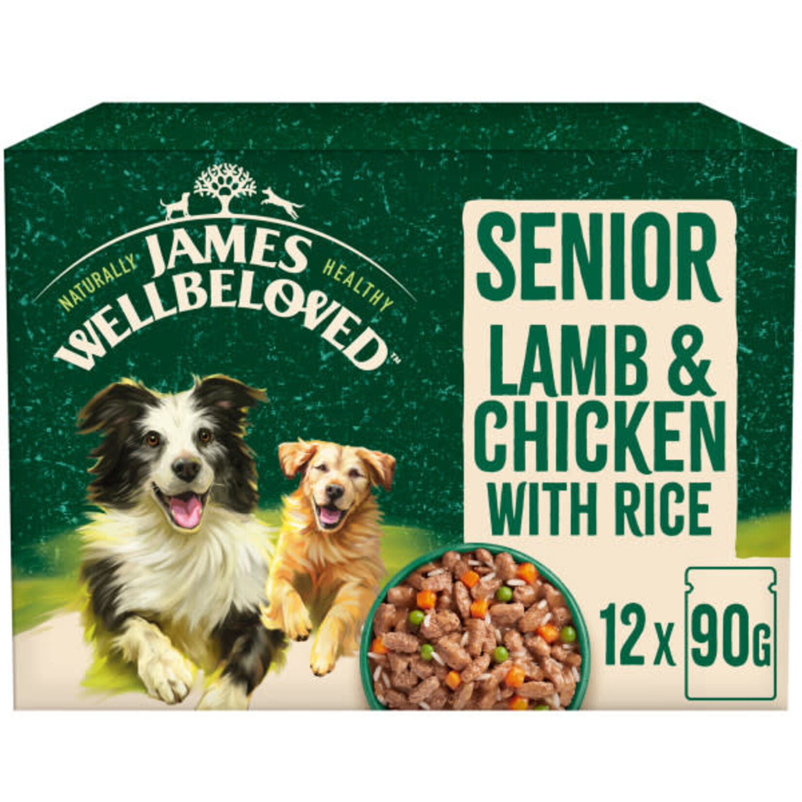 James Wellbeloved Dog Adult Senior Lamb and Chicken in Gravy Pouch 12 x 90g
