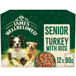 James Wellbeloved Dog Adult Senior Turkey in Gravy Pouch 12 x 90g