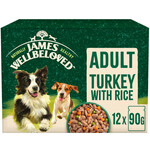 James Wellbeloved Dog Adult Turkey in Gravy Pouch 12 x 90g