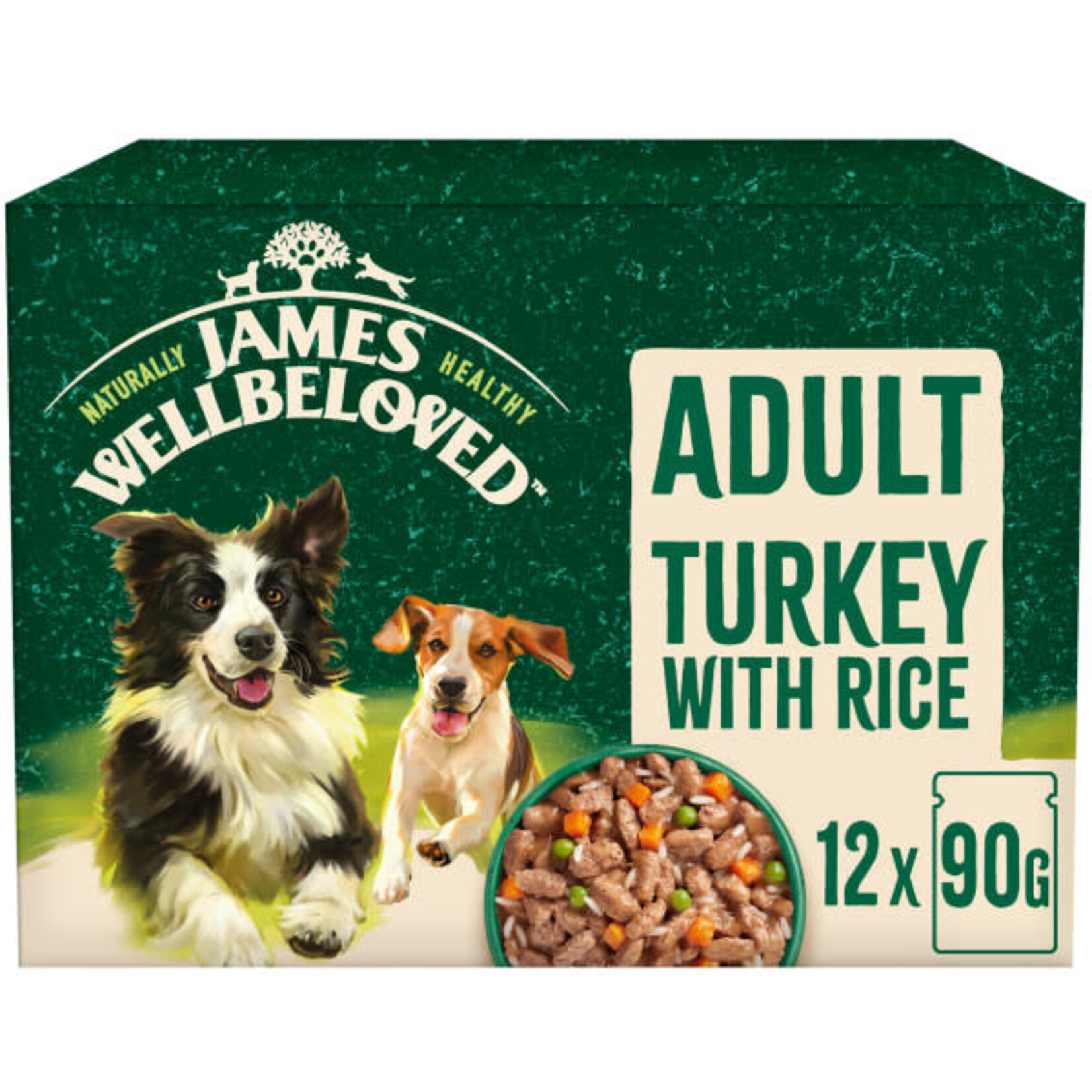 James Wellbeloved Dog Adult Turkey in Gravy Pouch 12 x 90g