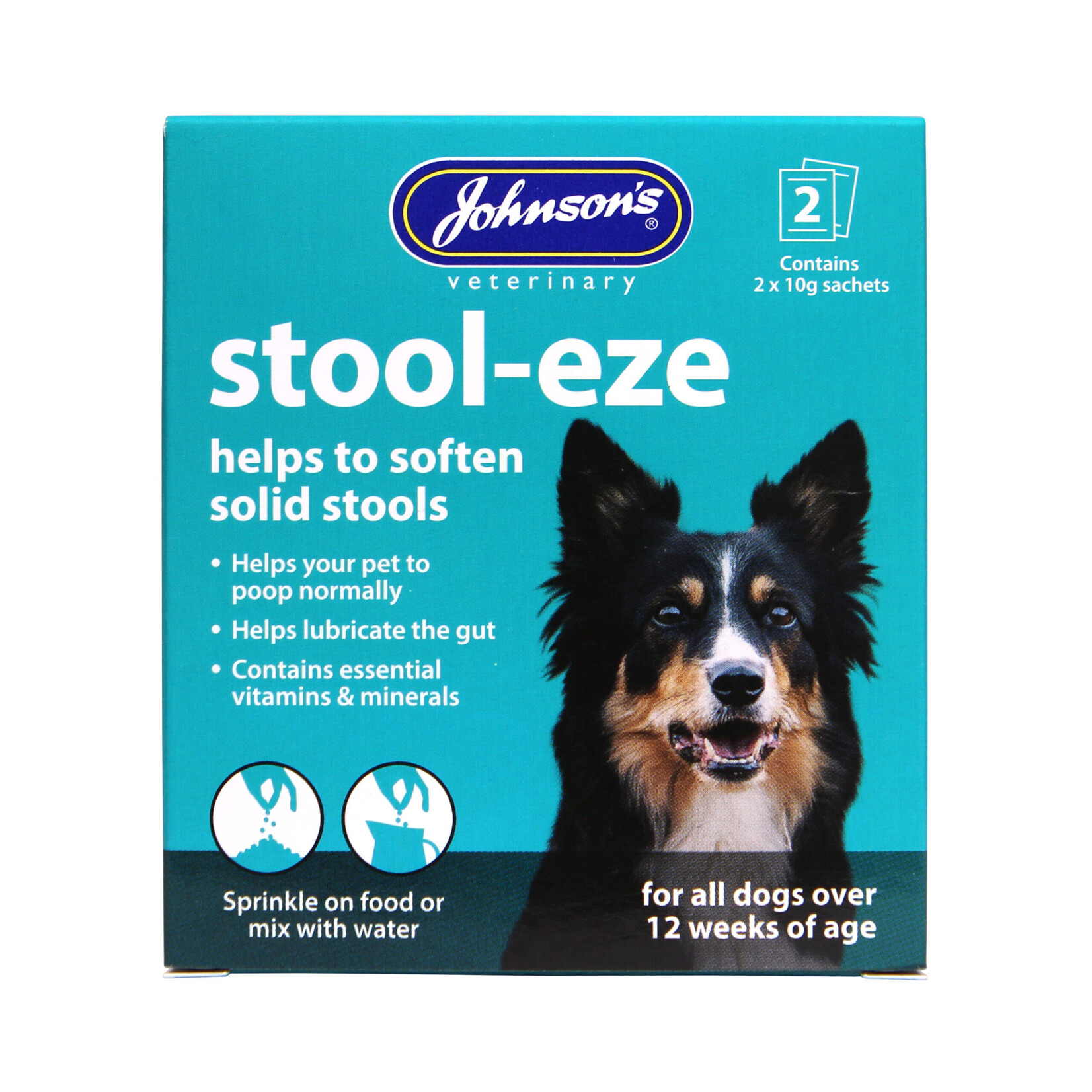 Johnson's Veterinary Stool-eze Digestive Lubricant for Dogs, 2 x 10g sachets