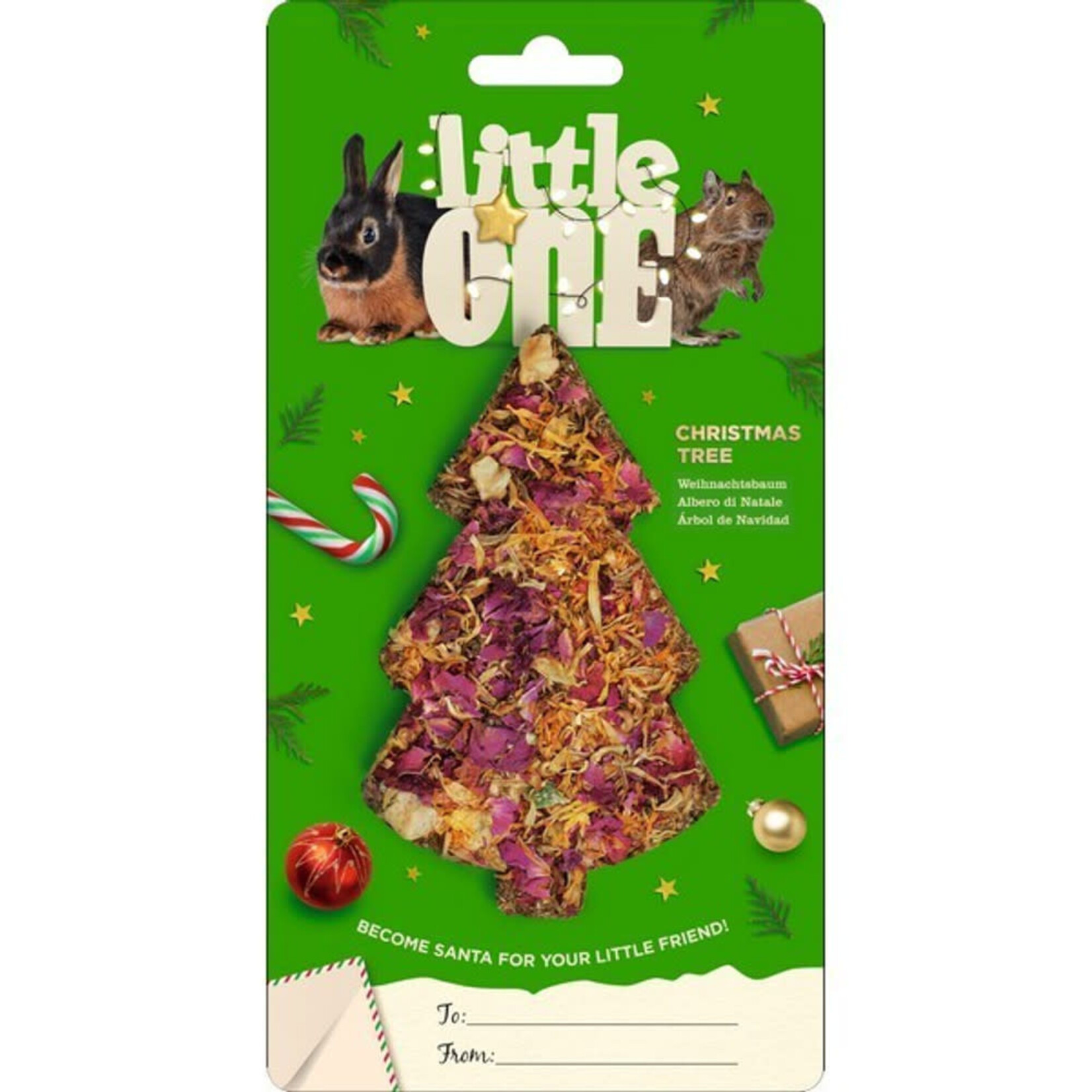 Little One Christmas Tree Small Animal Treat Toy, 65g