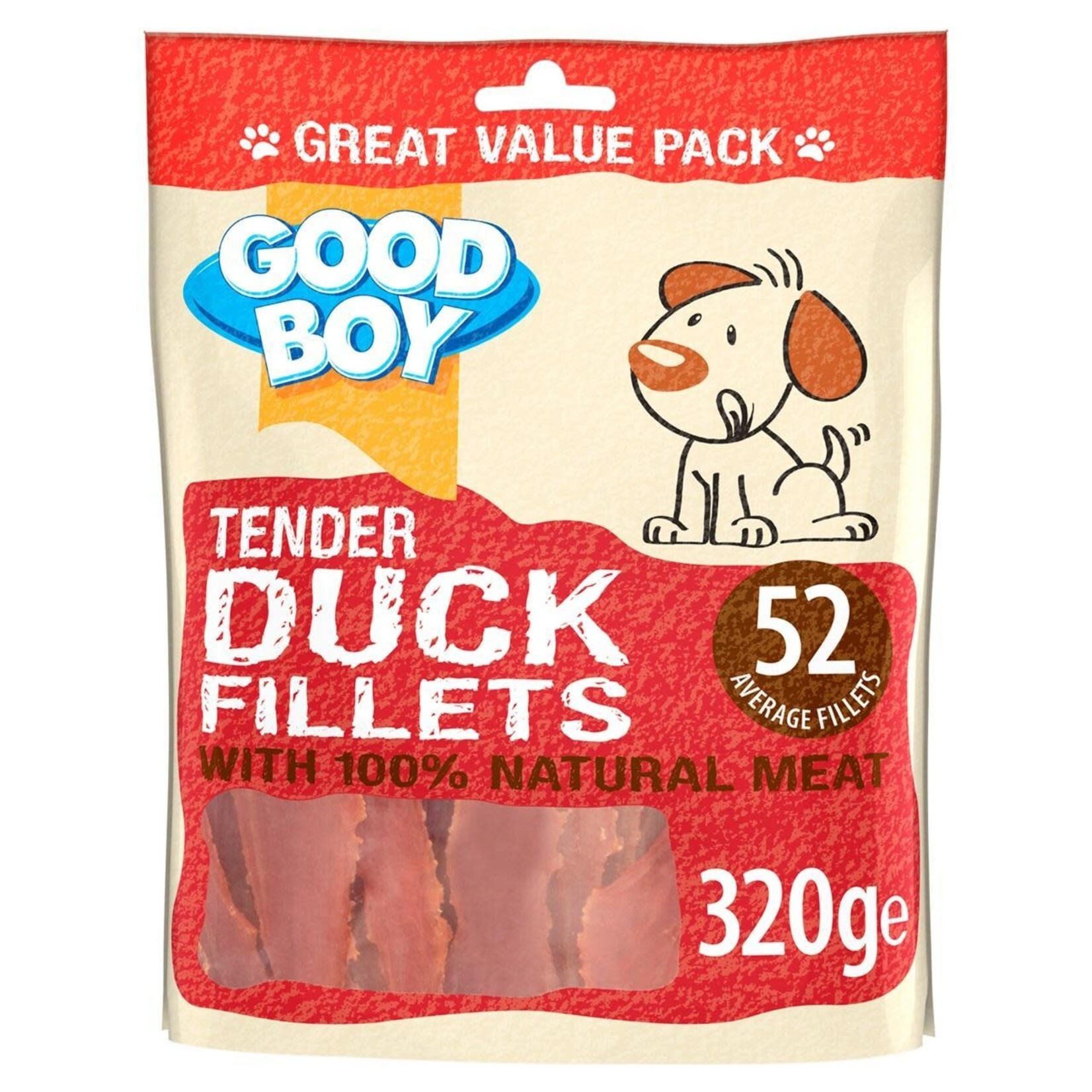 Good Boy Pawsley & Co Tender Duck Fillets Dog Treats, 320g