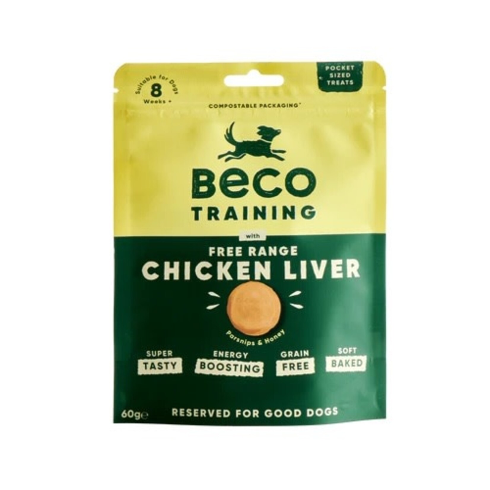 Beco Training Free Range Chicken Liver Dog Treats, 70g