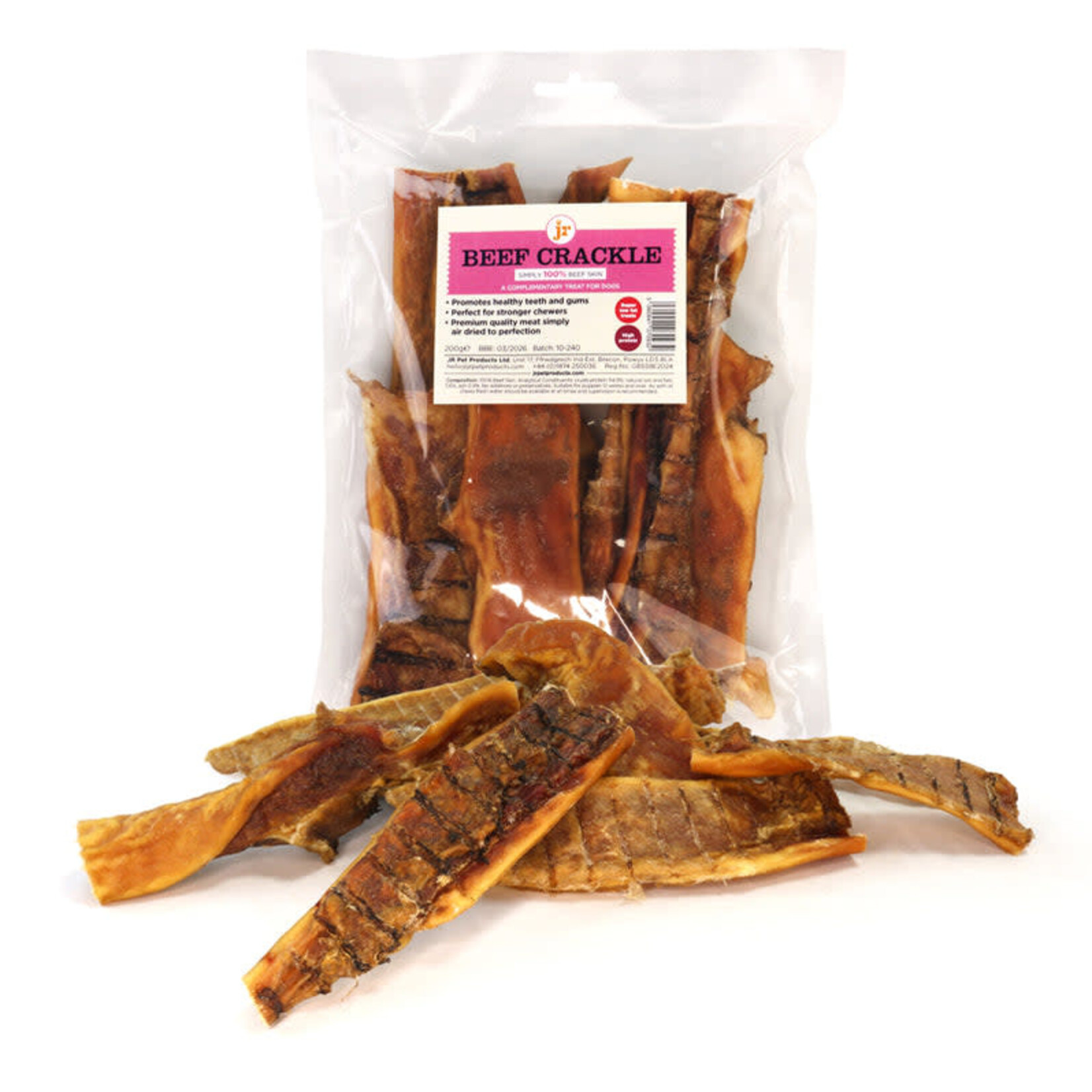 jr pet products Beef Crackle Dog Treats, 200g