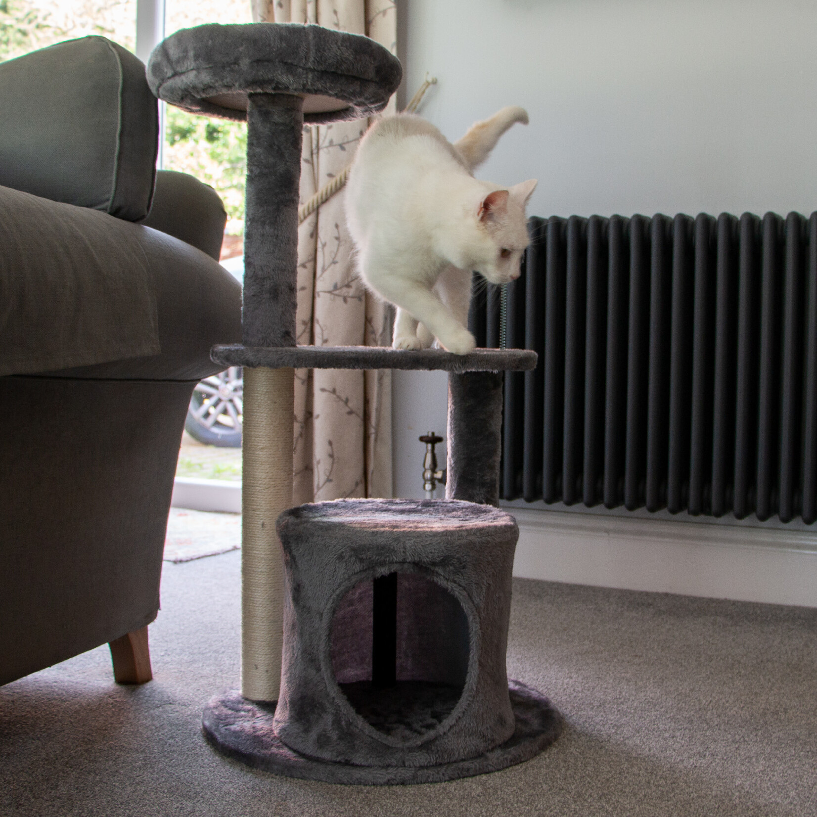 Ancol Soft Grey Cat Tree Scratcher