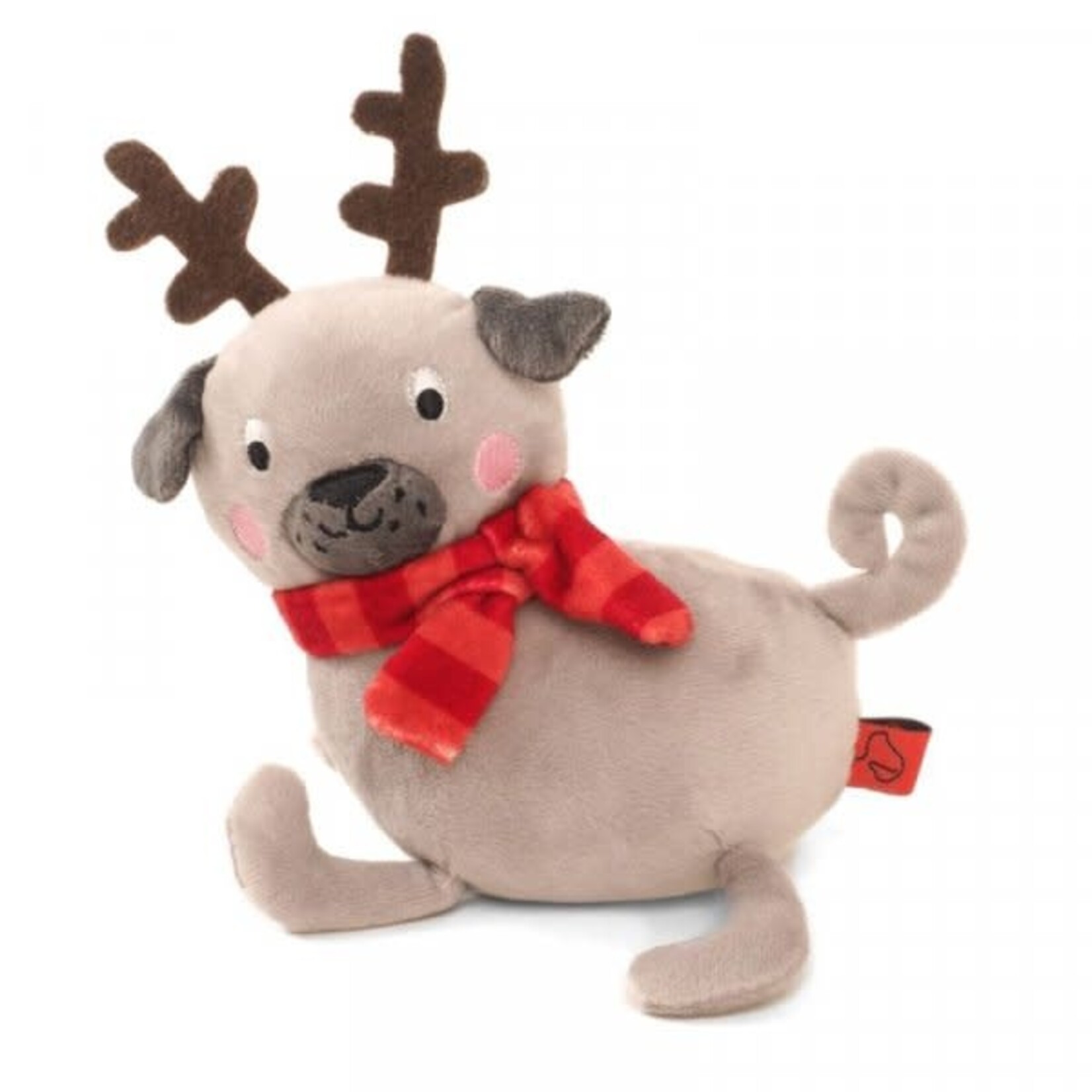 Zöon Percy Pug PlayPal Christmas Squeaky Dog Toy