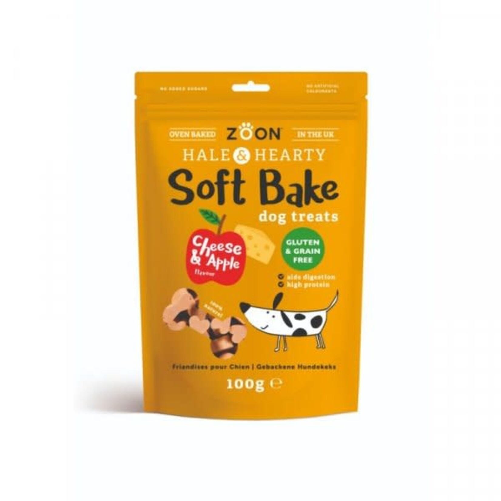 Zöon Hale & Hearty Soft Bake Cheese & Apple Dog Treats, 100g
