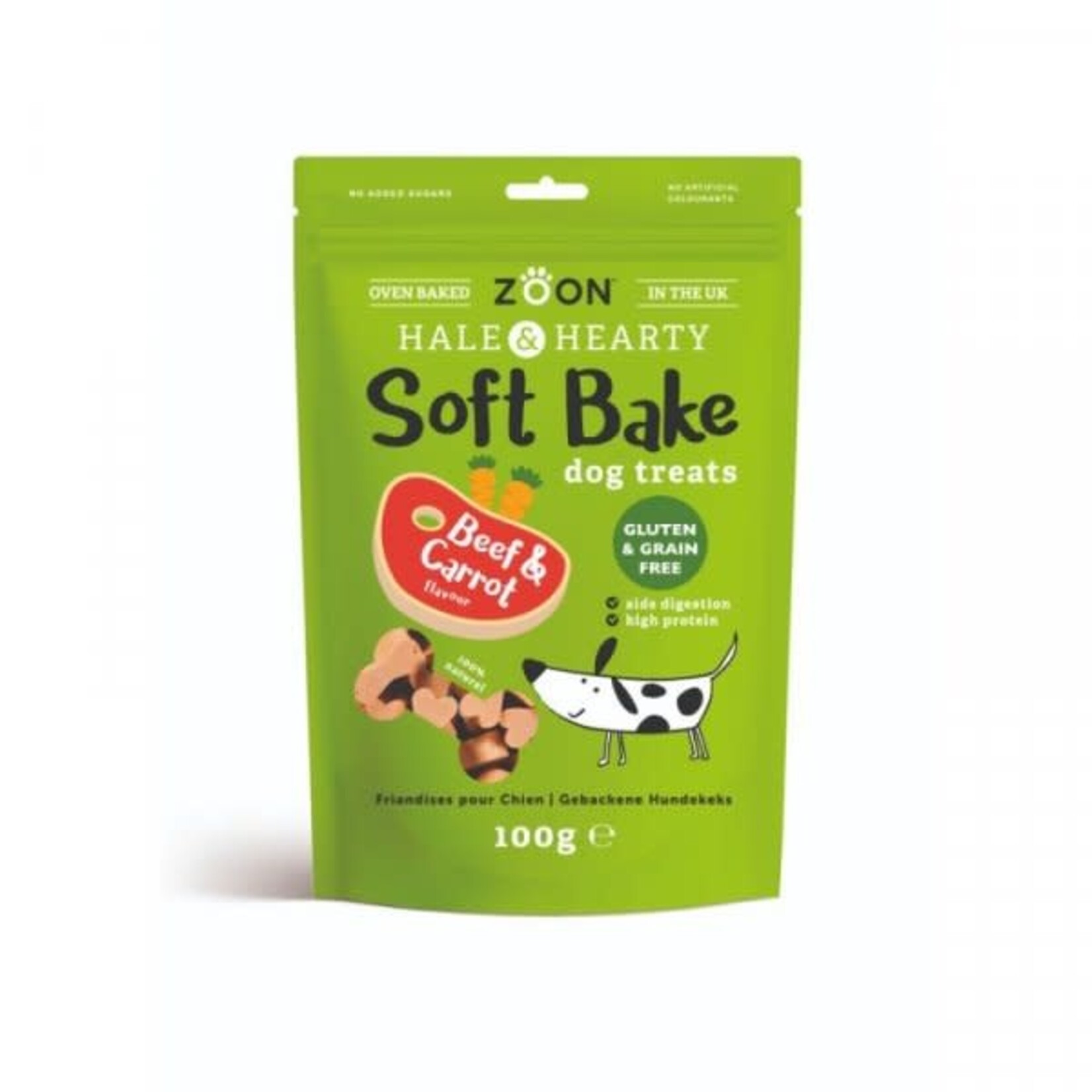 Zöon Hale & Hearty Soft Bake Beef & Carrot Dog Treats, 100g