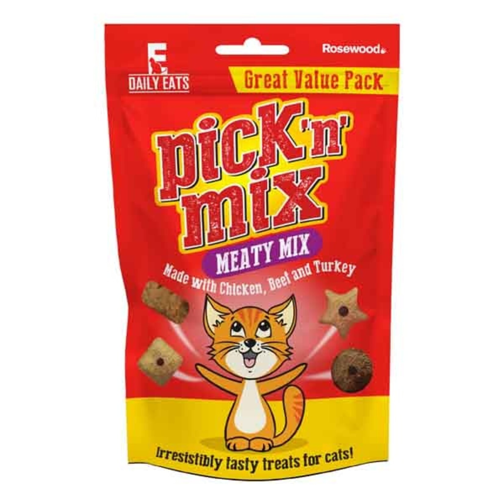 Rosewood Daily Eats Pick & Mix Meaty Cat Treats, 180g