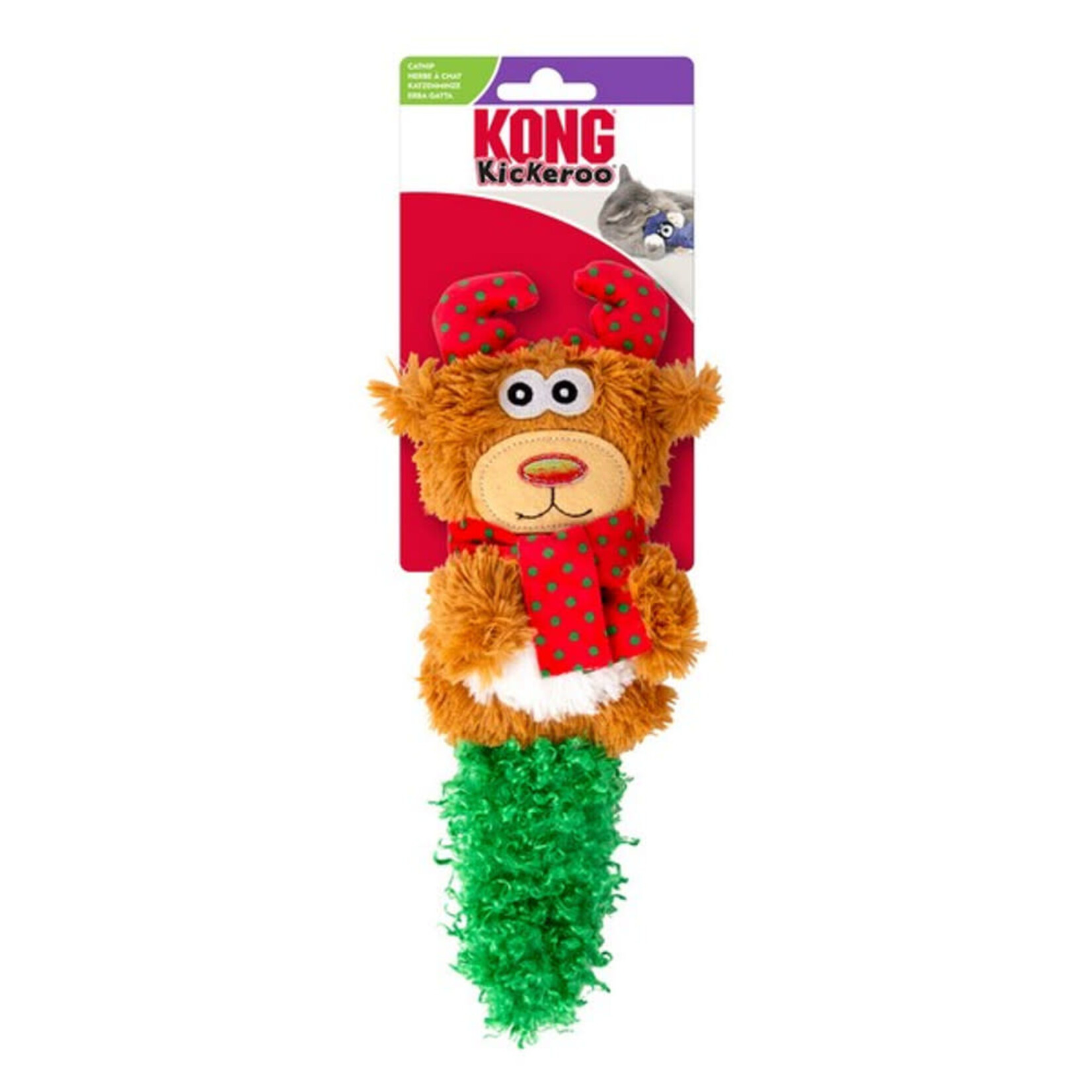 KONG Holiday/Christmas Kickeroo Character Catnip Cat Toy, Assorted