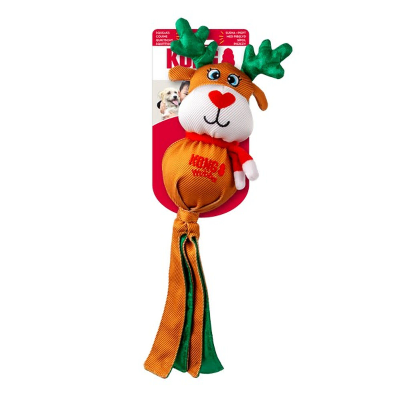 KONG Holiday/Christmas Wubba Dog Toy, Assorted, Large