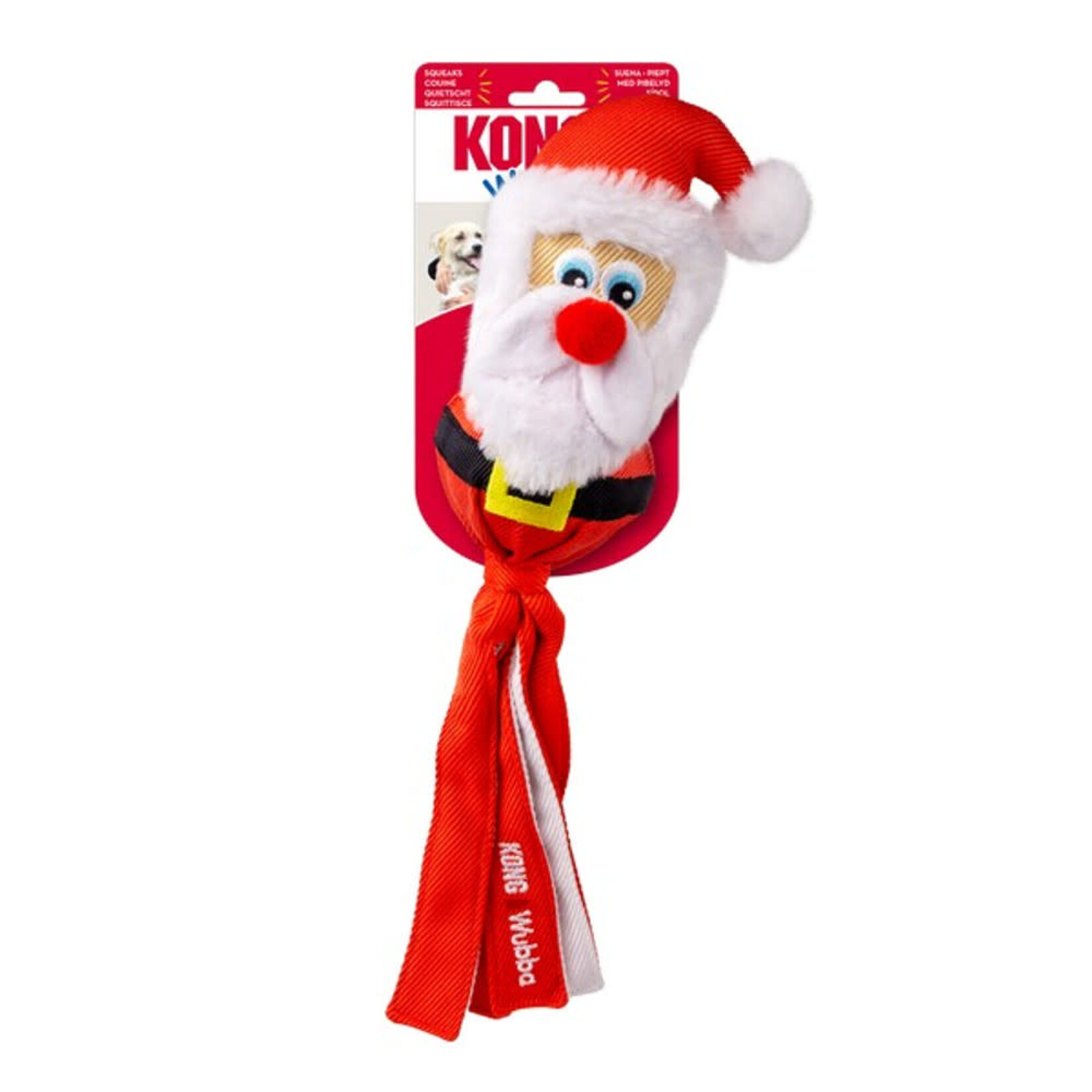 KONG Holiday/Christmas Wubba Dog Toy, Assorted, Large