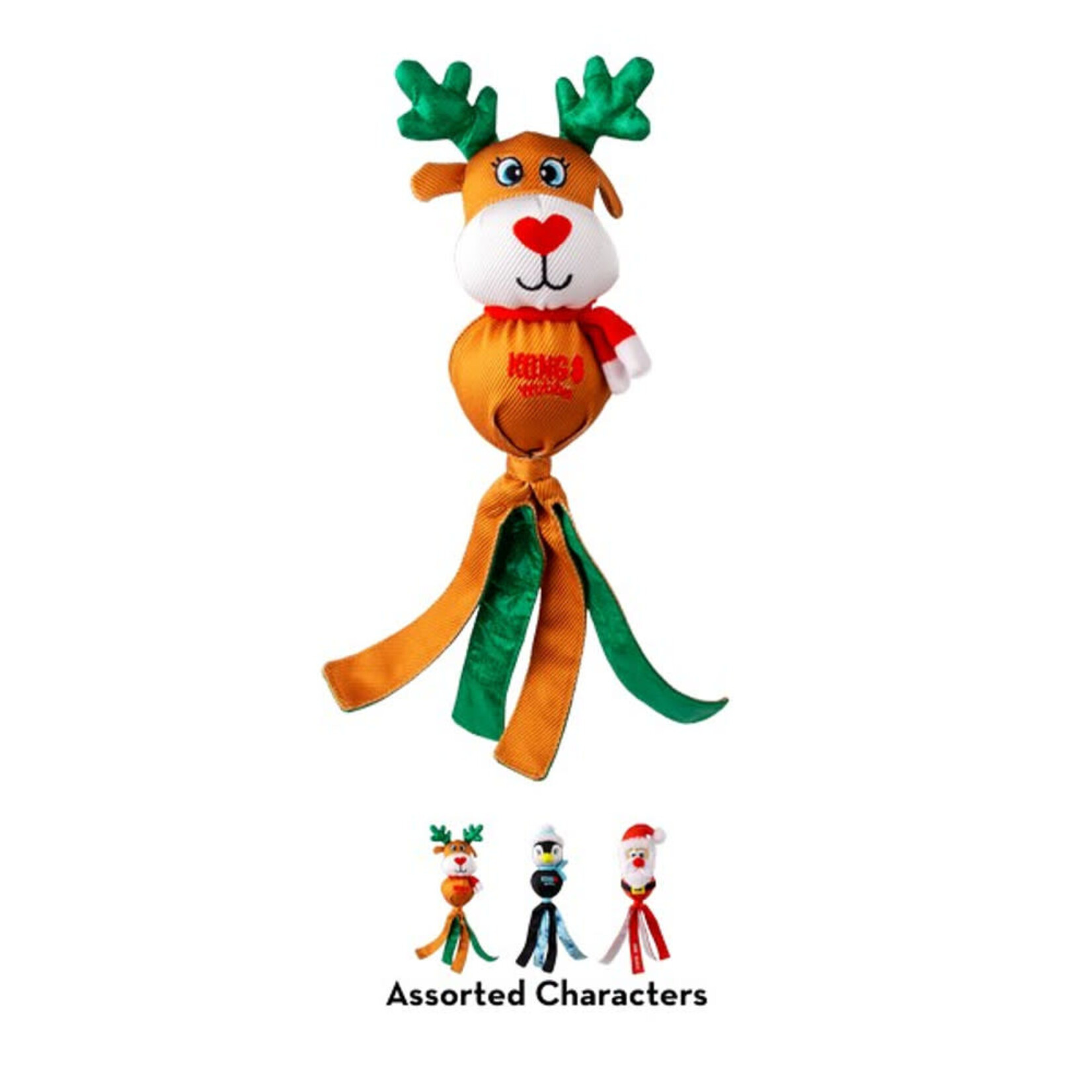 KONG Holiday/Christmas Wubba Dog Toy, Assorted, Large