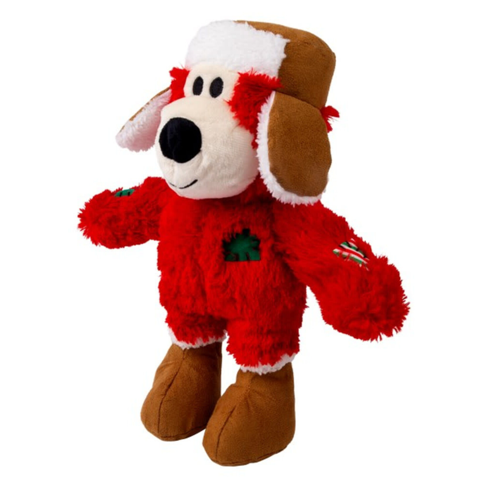 KONG Holiday/Christmas Wild Knots Bear Soft Dog Toy, Medium to Large